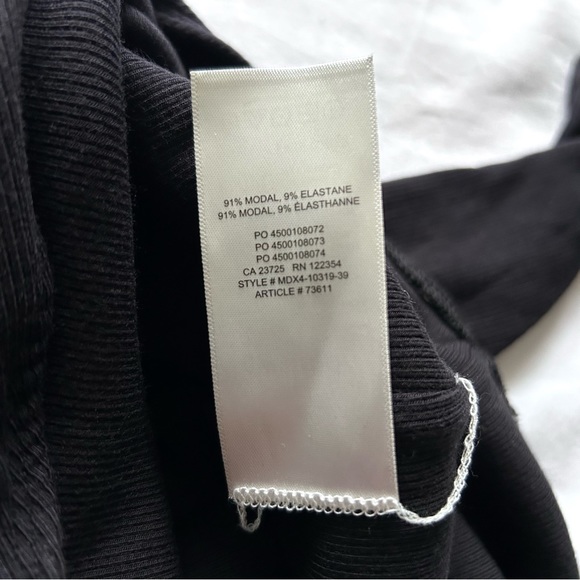 Wilfred Fortune Square Neck Puffed Sleeve Bodysuit Black - Picture 4 of 11